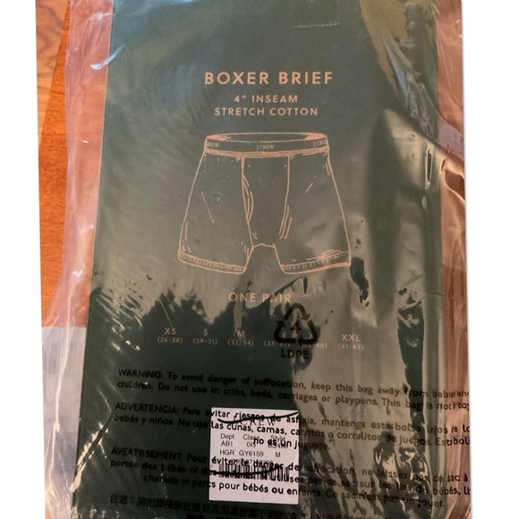J.Crew Stretch 4" boxer briefs Heather Graphite Underwear Size XL NWT NIB NEW - Picture 5 of 5